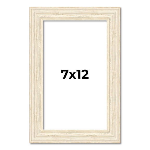 7x12 Frame White Real Wood Picture Frame Width 1.5 inches | Interior Frame Depth 0.5 inches | Barn