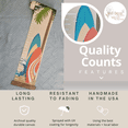 thumbnail image 3 of Surfer Waves Canvas Growth Chart for Wall Nursery Decor - Ready to Hang Kids Height Wall Chart - Growth Chart for Kids - Kids Growth Chart Wall Hanging - Child Growth Chart For Wall, Walnut Wood, 3 of 5