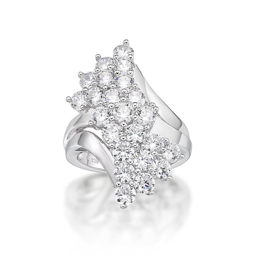 Brilliance Fine Jewelry Sterling Silver Simulated Diamond Cocktail