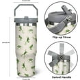 thumbnail image 5 of 30oz Frog Insulated Tumbler with Handle & Straw - Stainless Steel Vacuum Coffee Cup, Leakproof Lid, Gift for Women Men, 5 of 6