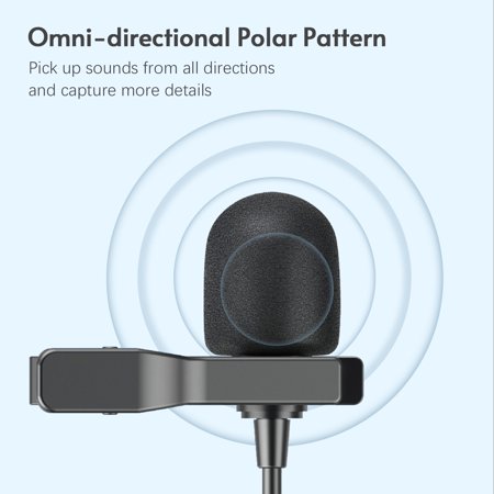 BOYA BOYA BY-M1S Upgraded Lavalier Microphone Omni-directional Condenser Mic 3.5mm TRRS Plug 6M Long Cable No Need Battery for Smartphone Camera Camcorder Audio Recorder PC