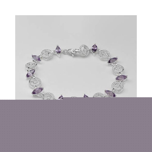 Vivid Gemz Amethyst Link Bracelet