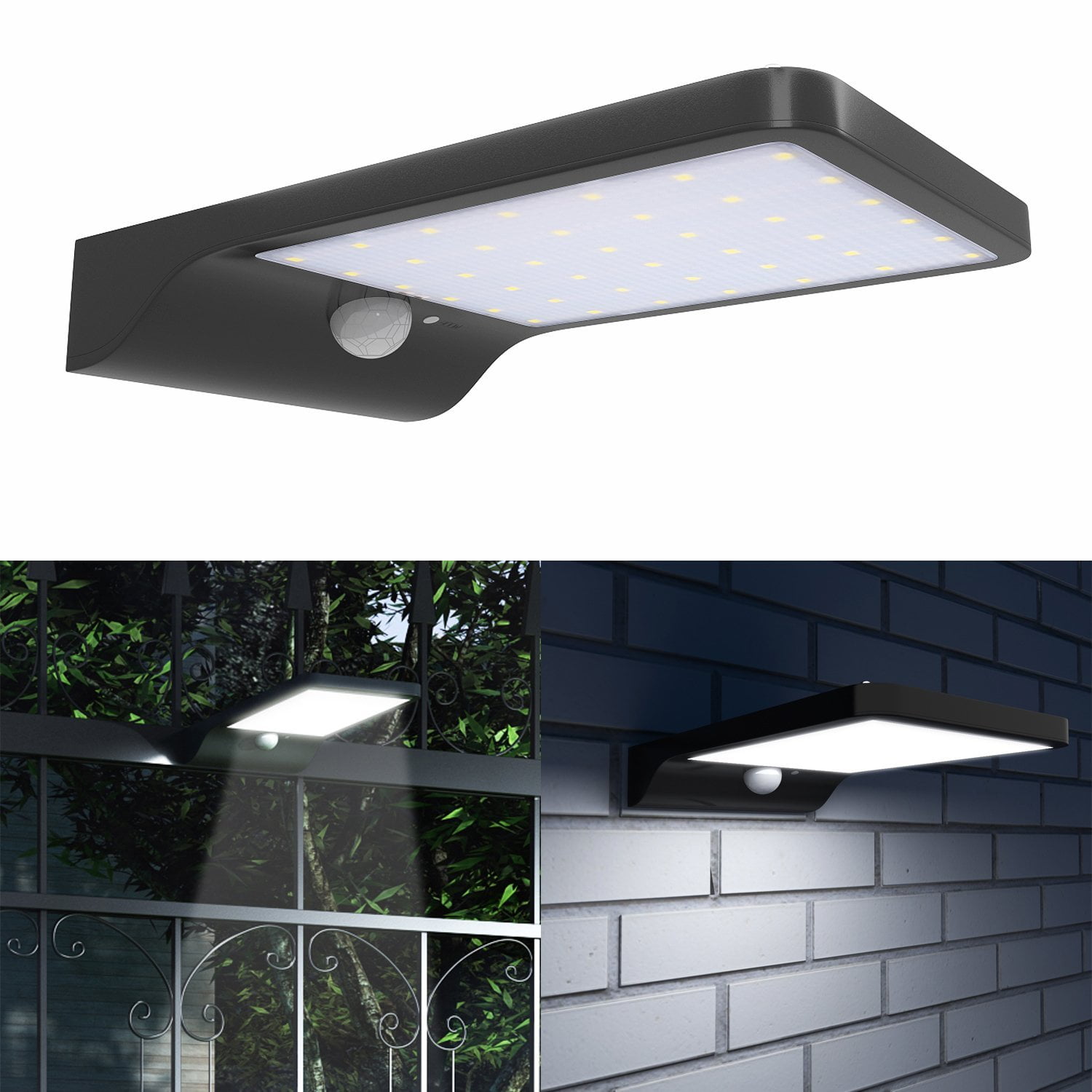 Ktaxon 42 Led Gutter Solar Lights Outdoor Security Lighting Motion Ktaxon 42 Led Gutter Solar Lights Outdoor Security Lighting Motion Sensor 3 In 1 Mode Off Bright Dim 2200mah Battery Wireless Waterproof For Yard Garden