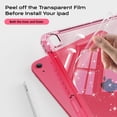 thumbnail image 4 of Aoub Case for iPad (A16) 11th Generation 11 inch 2025, iPad 10th Generation 10.9 Inch 2022 with Pencil Holder, Starlight Cover with Clear Hard Back Shell, Auto Wake/Sleep, Pink, 4 of 9