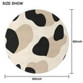 thumbnail image 6 of Black and Beige Modern Art Geometric Round Tablecloth 60" X 60",Wrinkle Wipeable Table Cloth for Kitchen Dining Room Picnic Patio Party, 6 of 6
