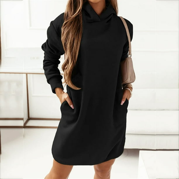 Black dress with hoodie 2025
