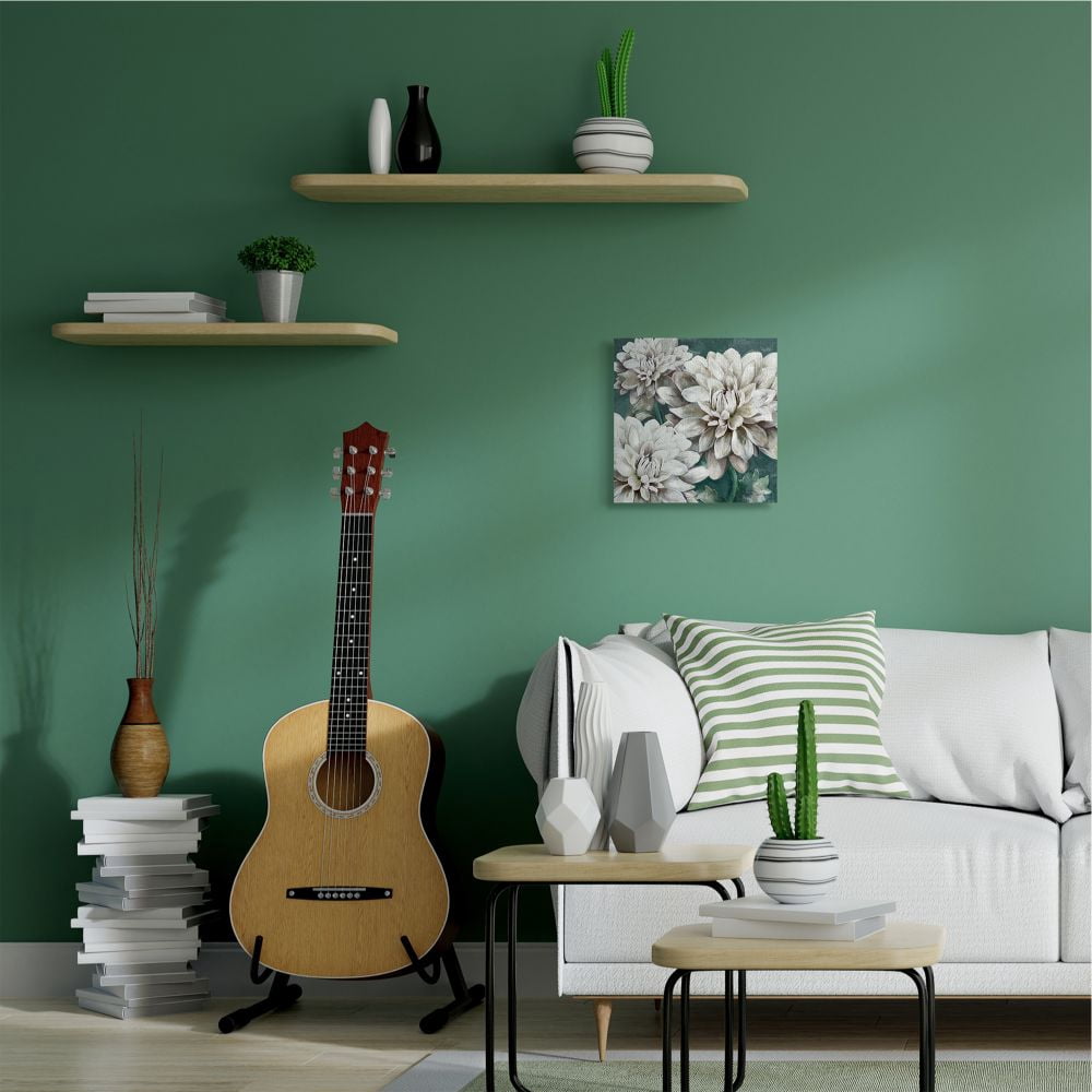 Stupell Home Décor Flower Blooms White Green Painting Canvas Wall Art by Main Line Studio
