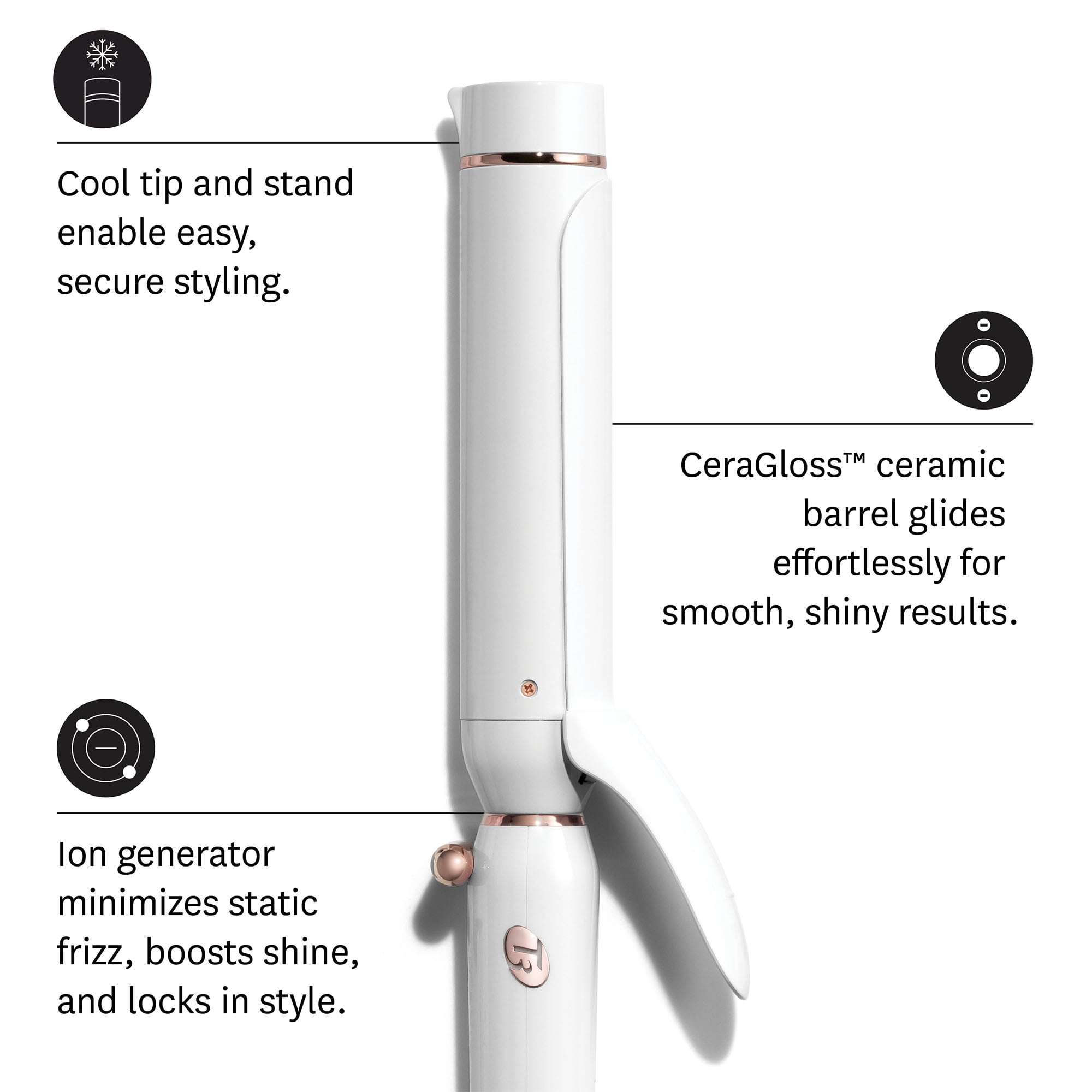 T3 Switch Kit Classic Trio, Curling and Styling Iron with 3 Interchangeable Clip Barrels
