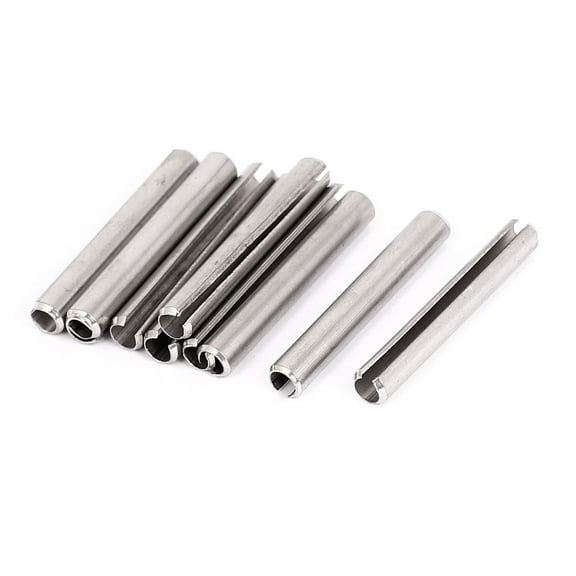 M6x45mm Stainless Steel Split Spring Roll Dowel Pins Fasteners 10Pcs