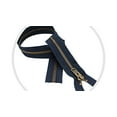 thumbnail image 1 of YKK #10 Extra Heavy Duty Antique Brass Navy Parka Separating Jacket Zipper - Choose Your Length - Color: Navy #560 - Made in The United States (1 Zipper Per Pack), 1 of 1