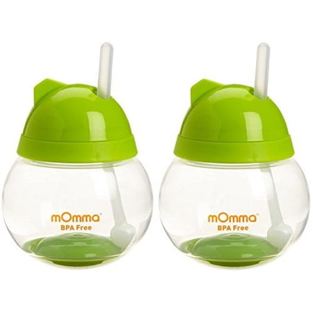 Lansinoh mOmma Straw Cup, Green, 2 Count