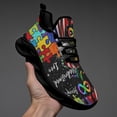 thumbnail image 3 of Autism Accept Understand Love Shoes Trail Running Shoe Non-Slip Breathable Comfortable Sneakers Black Size 9.5, 3 of 7