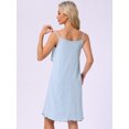 thumbnail image 4 of DARING DIVA Women's Sleeveless Loose Fit Chemise Ruffle Camisole L Blue, 4 of 7