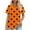 Orange, variant on Antinious Summer Tops for Women Trendy,Sweatshirt for Women,Ladies Casual Short Sleeved Loose Crewneck Printed Top,Navy,S
