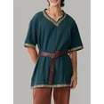 thumbnail image 2 of Men Medieval Costume Renaissance Templar Knight Vintage Tunic Tops, 2 of 6