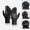 thumbnail image 3 of Guantes de ciclismo de invierno para hombre, cálidos, resistentes al viento, impermeables, con pantalla táctil y forro polar suave para ciclismo en climas fríos y deportes al aire libre., 3 of 6