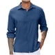 thumbnail image 1 of Blusa y camisa de manga larga con cuello vuelto para hombre, informal, a la moda, con cuello vuelto, transpirable, de poliéster, 1 of 5