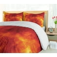 thumbnail image 5 of Ambesonne Orange Duvet Cover Sets, Heat Design Illustration, 2-Queen, Orange and Yellow, 5 of 7