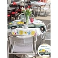 thumbnail image 5 of Outdoor Tablecloth with Umbrella Hole for Patio/Picnic/Party/Camping, Summer Truck Lemon Waterproof Table Cloth Round Cover Washable, Coastal Blue Starfish Floral (Dia 60"), 5 of 8