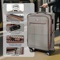 thumbnail image 3 of 30" Large Checked luggage Lighweight Expandable Softside Suitcase with Spinner Wheels & TSA Lock, XJ2511#7, 3 of 10