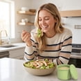 thumbnail image 2 of 2PCS 10 OZ Silicone Food Storage Container with Lid Round Portable Airtight Leakproof Salad Bowl Reusable Meal Prep Container for Soup Stew Leftovers Microwave Fridge Dishwasher Safe BPA Free(Gery), 2 of 6