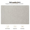 thumbnail image 4 of Tina's Home Farmhouse Accent Chair Set of 2, Upholstered Armchair with Solid Wood Legs, Removable Cushion Comfy Reading Chair for Living Room Bedroom, Pewter, 4 of 12