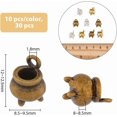 thumbnail image 2 of 30 amuletos mágicos de 3 colores, pequeños incensarios de aleación de estilo tibetano, colgantes de caldero, joyería para manualidades. Agujero: 1,8 mm., 2 of 7