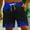 Blue, variant on Mens Casual Shorts Summer Flame Printing Special Print Beach Trouser Shorts Clearance