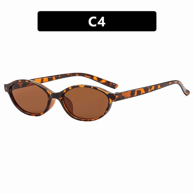 Typpkmm Retro Oval Frame Sunglasses Fashion Personalized Trendy Small Frame Sunglasses Punk Eyes Sunshade Sun Protection Glasses