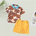 thumbnail image 4 of Toddler Boy Short Sleeve Cartoon Car Pattern Printing T Shirt Tops Shorts Child Kids Outfits Clothing Sets,Size 1 Years-2 Years, 4 of 4
