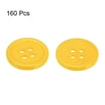 thumbnail image 3 of 160uds 24L Costura Botones 5/8(15mm) Resina Redondo Plano 4 Agujeros Artesanía Botones para Coser Ropa y Bricolaje, Amarillo, 3 of 5