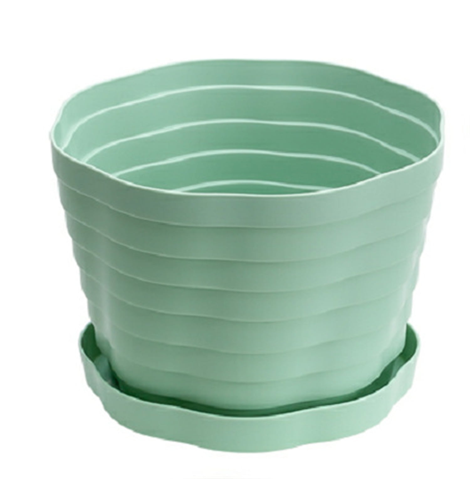 3 Pack Large Plastic Planters,Indoor Flower Plant Pots,Flower Seedlings Nursery Pot/Planter with Pallet, Plant Pots with Drainage Holes and Saucers,Plastic Flower Pots Seed Starting Pots for Plants