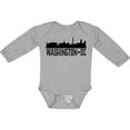 thumbnail image 3 of Inktastic Washington Dc City Skyline Boys or Girls Long Sleeve Baby Bodysuit, 3 of 5