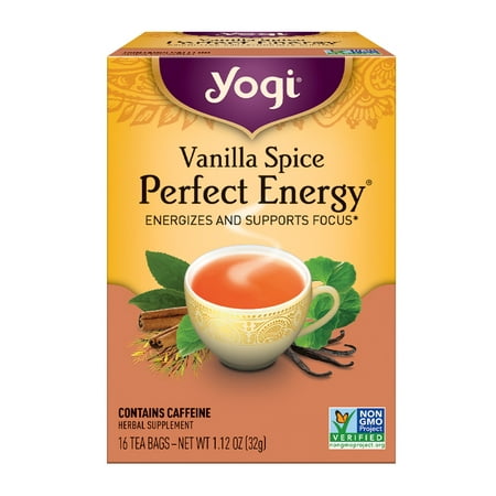 - (6 Boxes) Yogi Tea, Vanilla Spice Perfect Energy Tea, Tea Bags, 16 Ct, 1.12 OZ