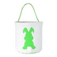 thumbnail image 1 of Green Easter Decor Tassel Bag Rabbit Pattern Tote Easter Egg Storage Handbag Canvas Material Green Color, 1 of 6