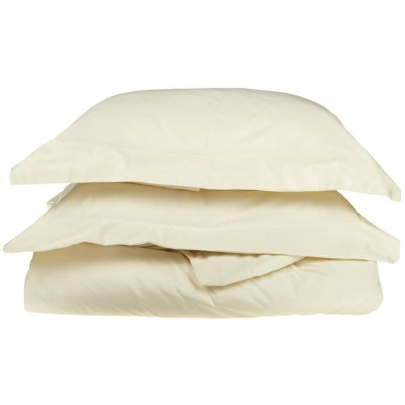 Premium Long Staple Cotton Duvet Cover Set Ivory / King/Cal King