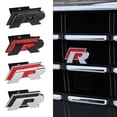 thumbnail image 2 of 1pc 3D Car Front Grille Emblem Side Rear Trunk Badge Sticker for VW R Rline Logo Golf 7 5 4 6 Passat B6 Mk4 Tiguan Mk7 Scirocco MSRD -Rline -grille 1pc, 2 of 6