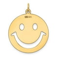 thumbnail image 3 of Real 14kt Yellow Gold Smiley Face Charm Pendant; for Adults and Teens; for Women and Men, 3 of 4