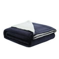 thumbnail image 3 of HomeRoots 531219 0.5 x 60 x 80 in. Navy Blue Knitted Polyester Solid Color Plush Throw Blanket, 3 of 5