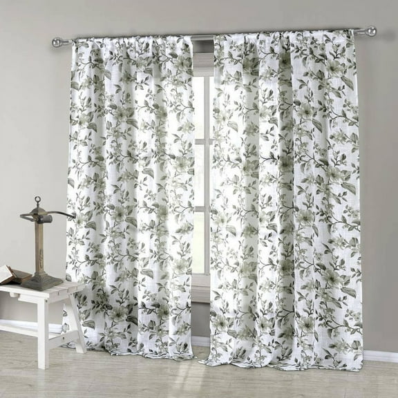 Lylia Linen Look Pole Top Window Panel