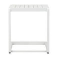 thumbnail image 2 of Benjara Industrial Aluminum Outdoor Side Table with Plank Style Top, White, 2 of 5