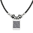 thumbnail image 1 of musica solfeo notas blanco collar a mano colgante de cuerda de cuero Unbranded M, 1 of 3