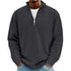 thumbnail image 1 of Ceisia Mens Lightweight Waffle Shirts Trendy Long-Sleeve Quarter-Zip Pullover Sweatshirt Mock Neck Dark Gray S Gift, 1 of 6
