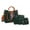 Green, variant on 4PCS Handbags for Women, Fashion Shoulder Bag Purse Card Holder Shopper Tote Satchels for Travel Work (Black)