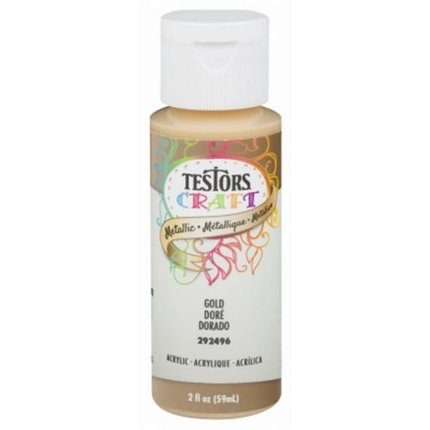 Testor 223548 2 oz Gold Metallic Acrylic Craft Paint