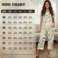 thumbnail image 7 of DISNIMO Flower Printed Women's Sleepwear Soft 2 Piece Pjs Set Comfy Lounge Short Sleeve Tops and Capri Pant Pajama for Summer, 4XL, 7 of 7