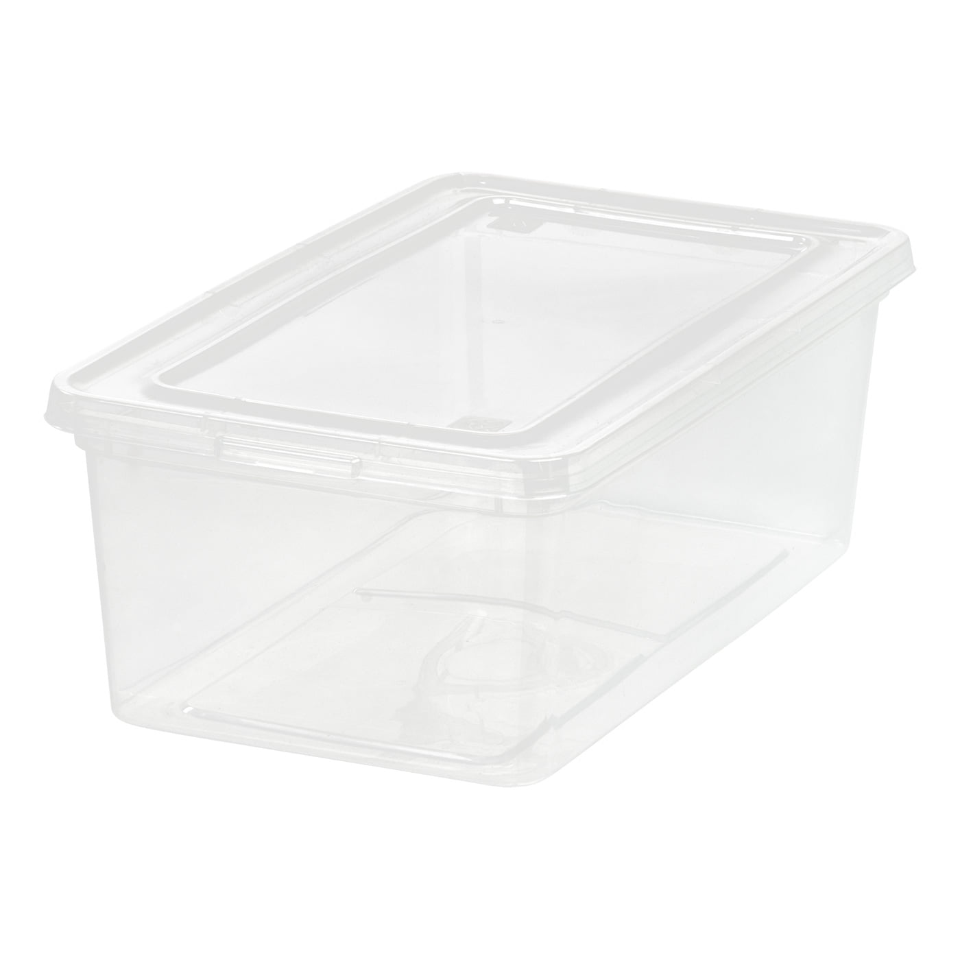 Mainstays 5 Qt. (1.25 gal.) Small Stackable Plastic Closet Storage Box, Clear, Set of 20