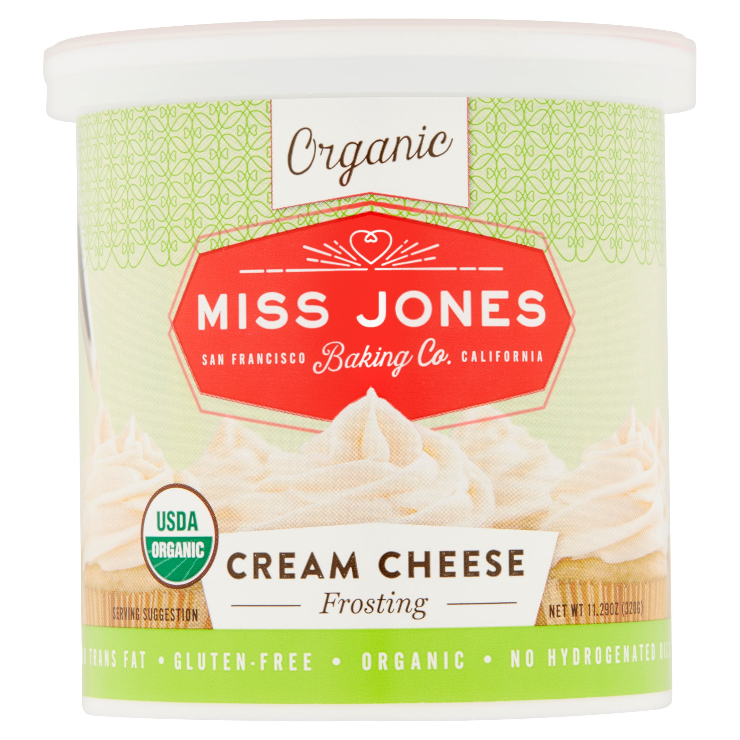 Miss Jones Baking Co. Organic Cream Cheese Frosting, 11.29 oz, 6 pack by The Purple Mixer, LLC