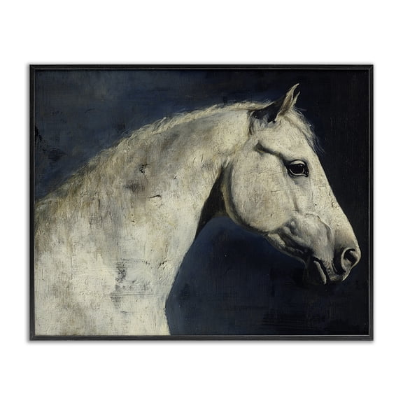 Stupell Industries Equine On The Blue Night Black Framed Giclee Art, design by Svetlana Aleynikova