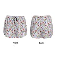 thumbnail image 5 of Picia Tulips Flowers Pattern Women's 2 in 1 Athletic Running Shorts High Waisted Workout Casual Gym Sweat Shorts with Comfy Liner Zipper Pockets-Small, 5 of 9